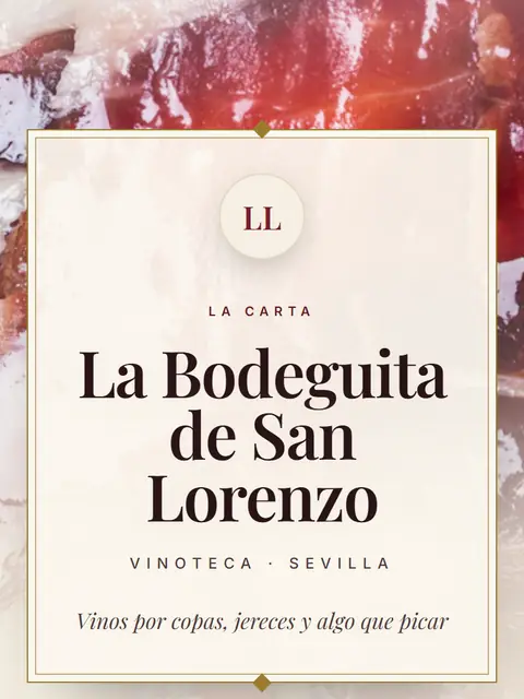 Carta de ejemplo con el diseño Bodega