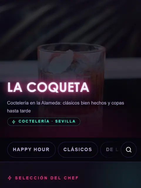 Carta de ejemplo con el diseño Nocturno