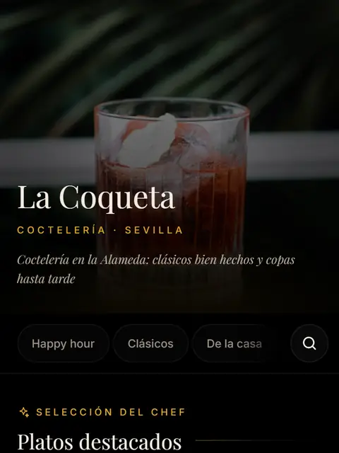 Carta de ejemplo con el diseño Gran Reserva