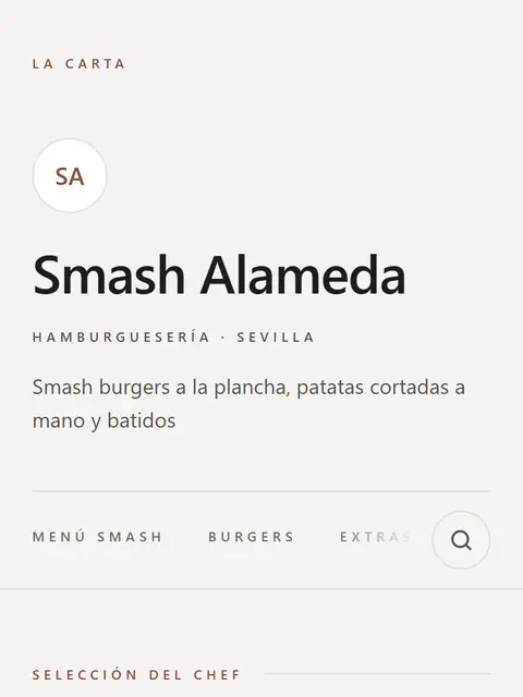 Carta de ejemplo con el diseño Nórdico Minimalista