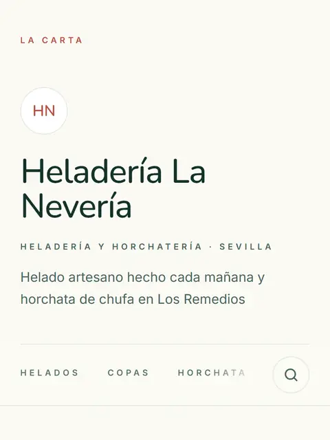 Carta de ejemplo con el diseño Bowl